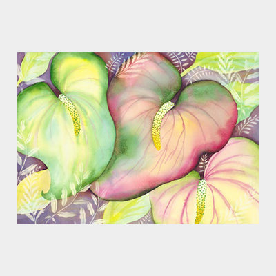 anthurium and calla lily Anthurium Trio – Jocelyn Cheng Art