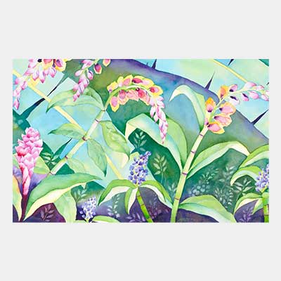 Watercolor Art Placemats - "Fresh Ginger"