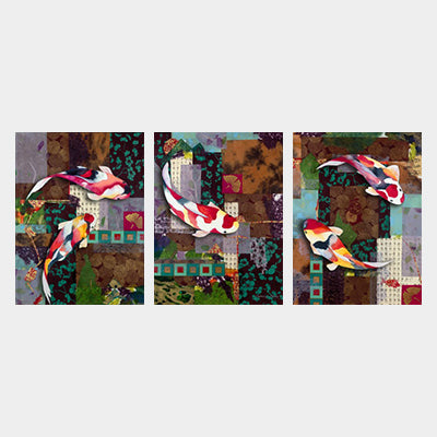 Flowing in Harmony Triptych (Set of 3)