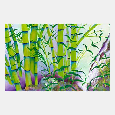 Watercolor Art Placemats - "Mystic Bamboo"